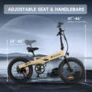 Isinwheel 500W U5 Folding 7.8Ah Fat Tire Electric Bike