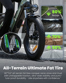 Isinwheel 1000W U8 13Ah Fat Tire Commuter Electric Bike