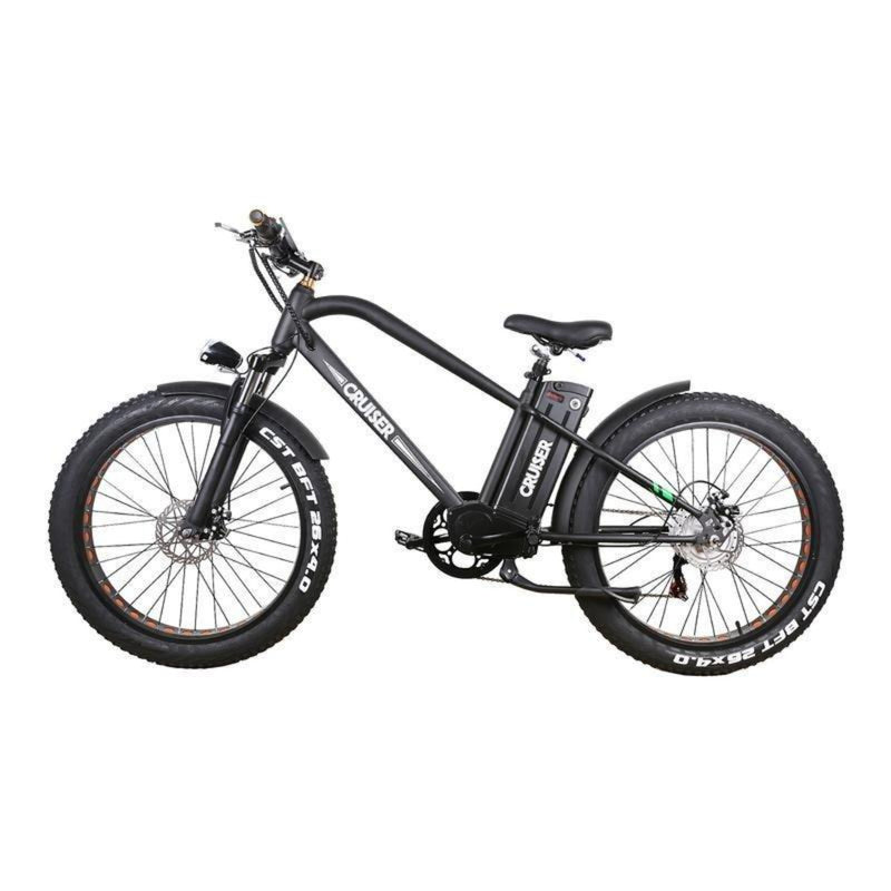 Nakto 500W Super Cruise Fat Tire black bicycle side