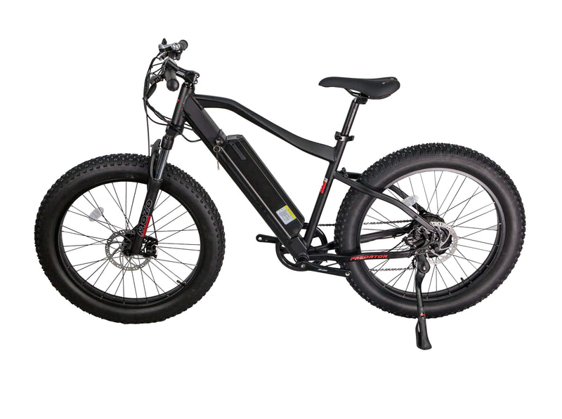 Civi 500W Predator Fat Tire Hardtail Mountain black bicycle side