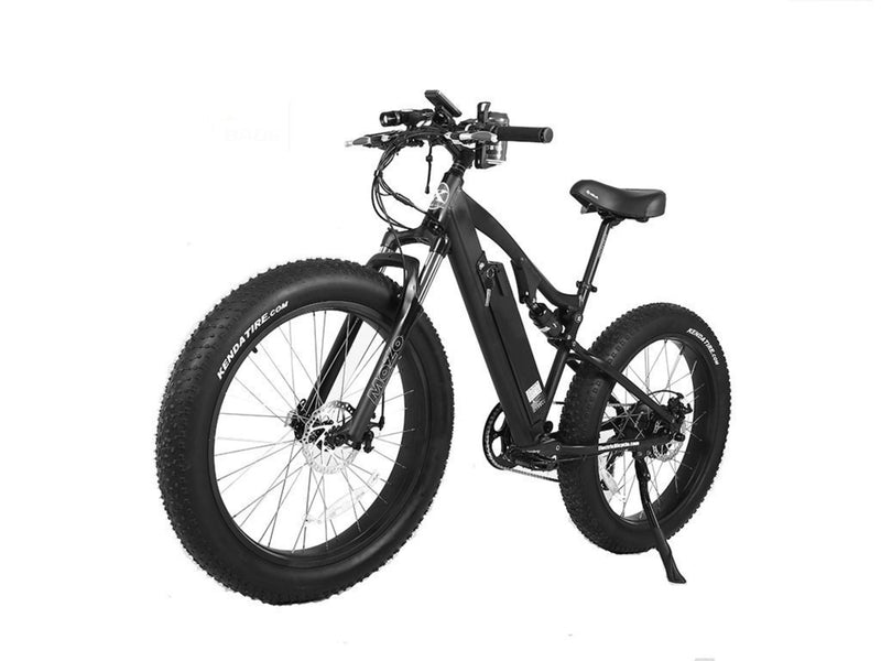 X-Treme 500W Rocky Road Fat Tire Mountain black bicycle front