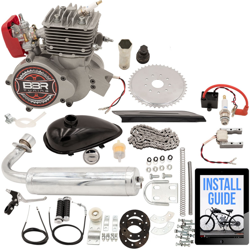 100cc Engine BBR Tuning 80 100cc 2 Stroke Motorized Bicycle Kit