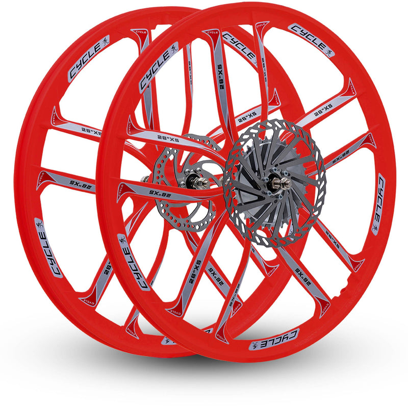 BBR Tuning Heavy Duty 10 Spoke Mag Wheel Set - Red Wheel Set