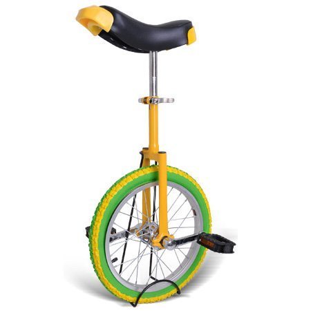 Gorilla 16 Inch Wheel Unicycle - lemon side