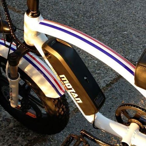AddMotor 750W Motan M-60 R7 Comfort Fat Tire battery installed in frame