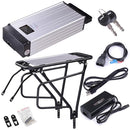 48v 14ah Electric Bicycle Lithium (Li-Ion) Battery with Mounting Rack - battery with rack and parts