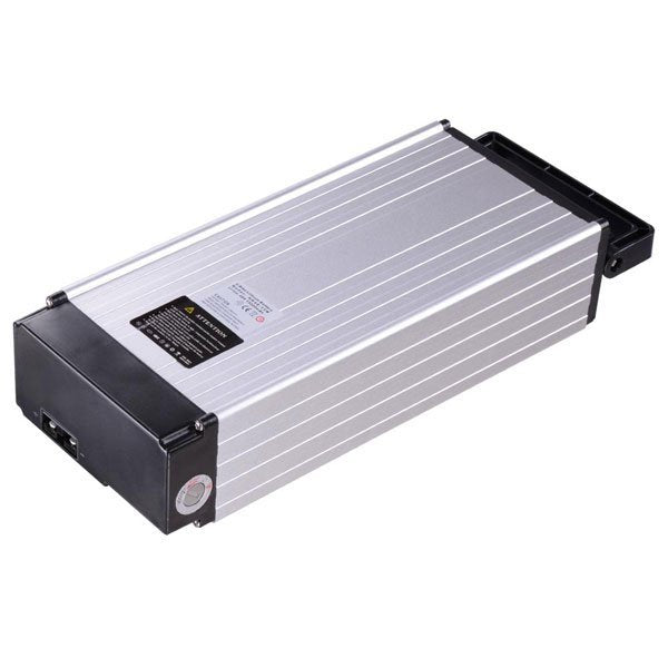 48v 14ah Electric Bicycle Lithium (Li-Ion) Battery with Mounting Rack - battery top