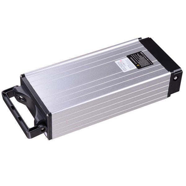 48v 14ah Electric Bicycle Lithium (Li-Ion) Battery with Mounting Rack - side of battery