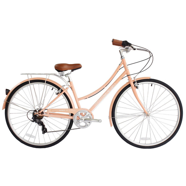 26" Micargi Women's Roasca V7 City Bike (390mm) - peach - side of bicycle