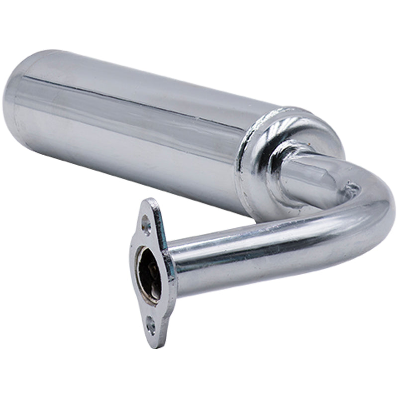 2 Stroke Chrome Muffler - Exhaust Port