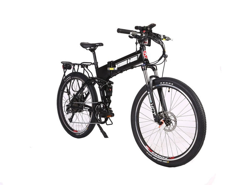 X-Treme 500W Baja Mountain Folding black bicycle side