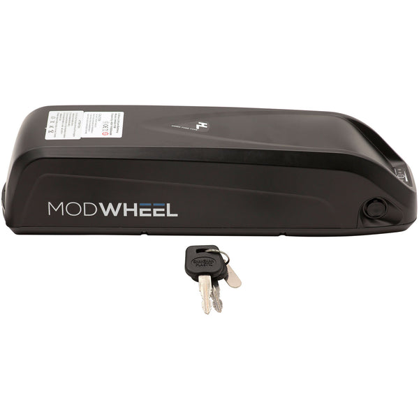 ModWheel 48V 11.6AH Li-ion E-Bike Battery- Panasonic Cells - battery with keys