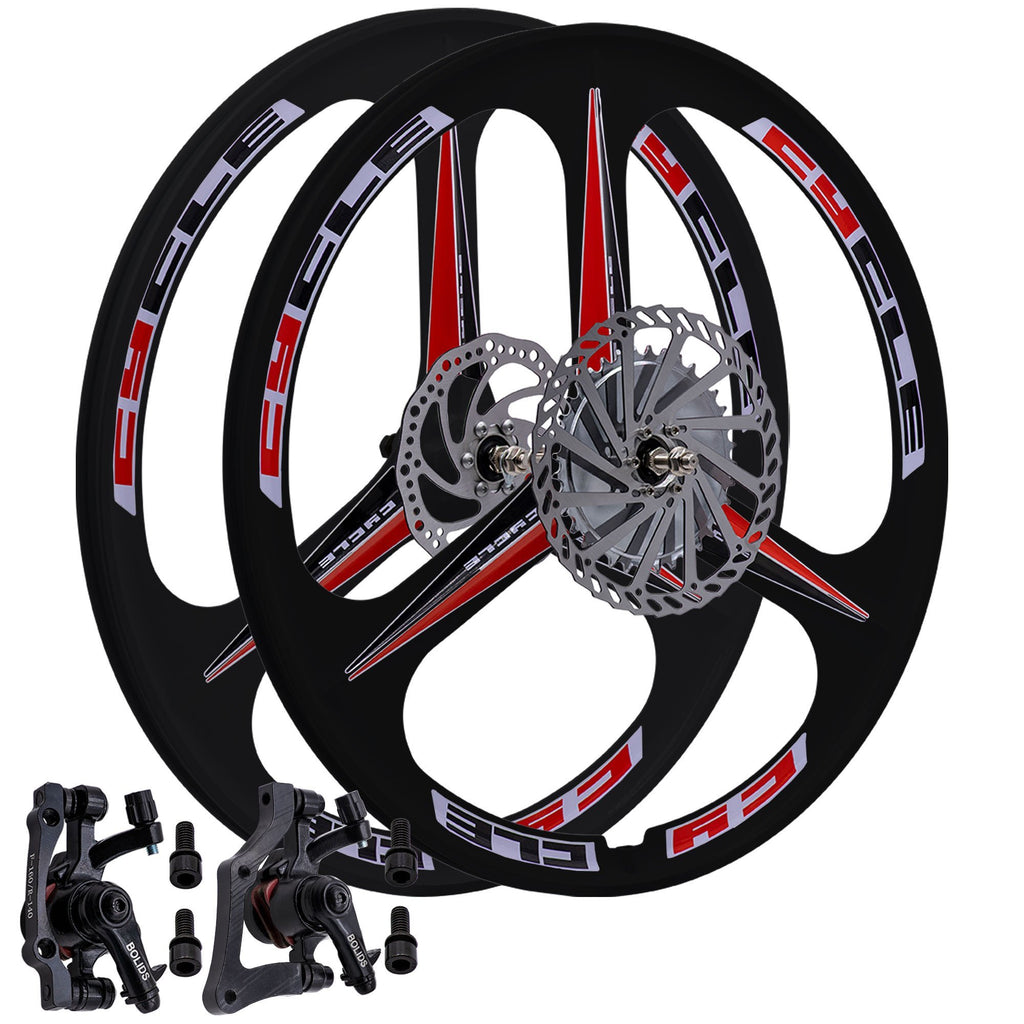 BBR Tuning 26 Inch Heavy Duty 3 Spoke Motorized Bike Mag Wheel Set