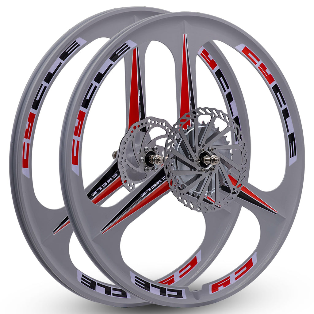 BBR Tuning 26 Inch Heavy Duty 3 Spoke Motorized Bike Mag Wheel Set