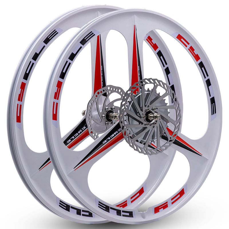 BBR Tuning 26 Inch Heavy Duty 3 Spoke Motorized Bike Mag Wheel Set