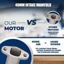 BBR Tuning Racing Series Stage 3 66/80cc 2-Stroke Engine Kit - manifold features