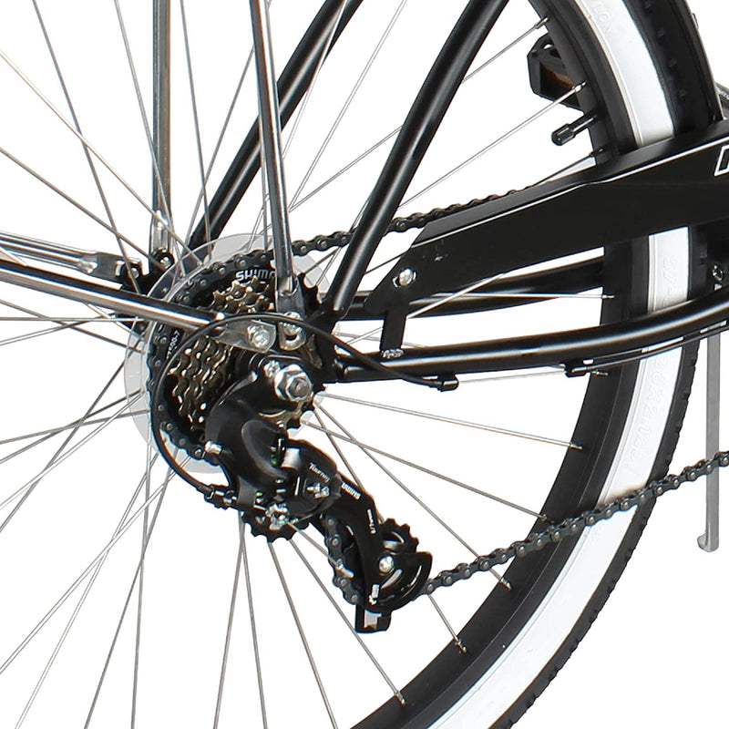 Beach Cruiser Micargi Rover 7SP 24 Male Black Derailer