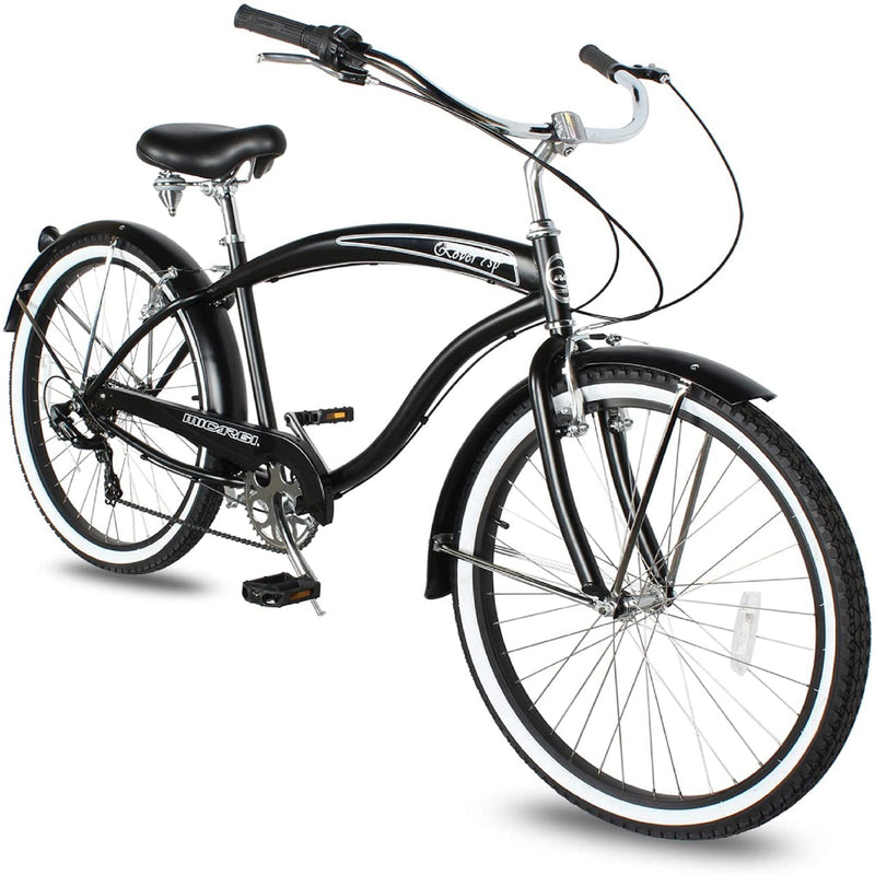 Beach Cruiser Micargi Rover 7SP 24 Male Black Front