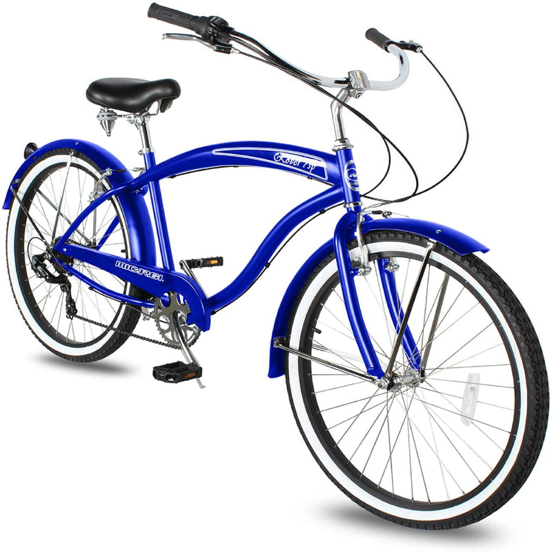 Beach Cruiser Micargi Rover 7SP 24 Male Blue Front