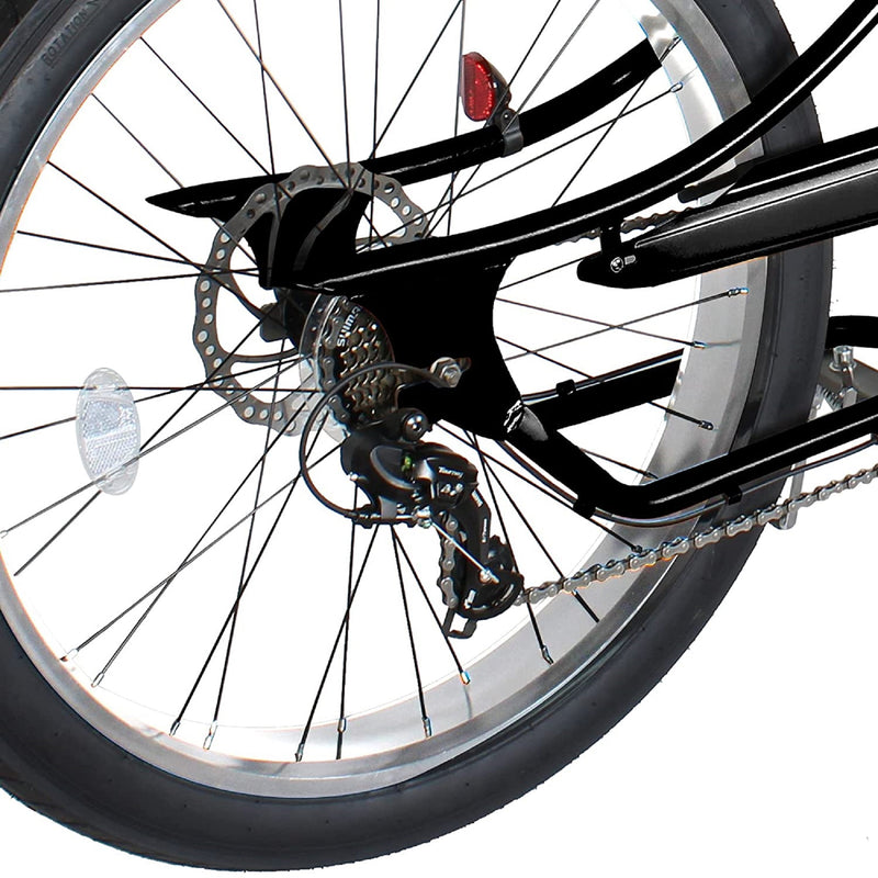 Beach Cruiser Micargi Vancouver HIgh-Rise Black Derailer 