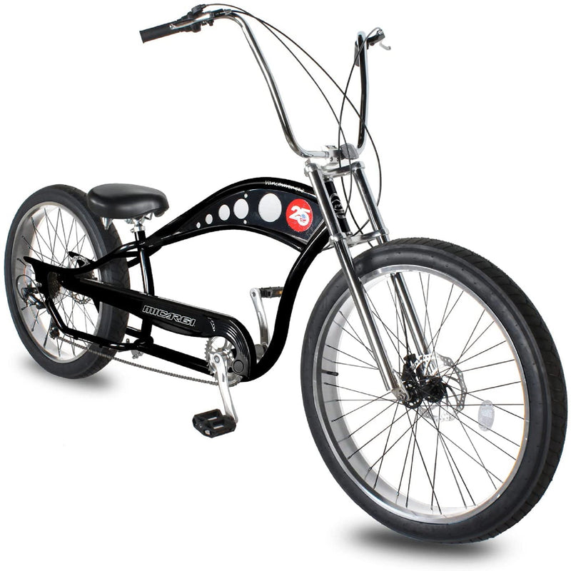 Beach Cruiser Micargi Vancouver HIgh-Rise Black Front