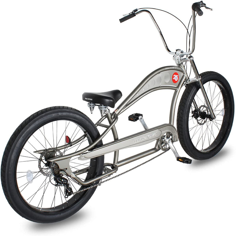 Beach Cruiser Micargi Vancouver HIgh-Rise Matte Grey Rear