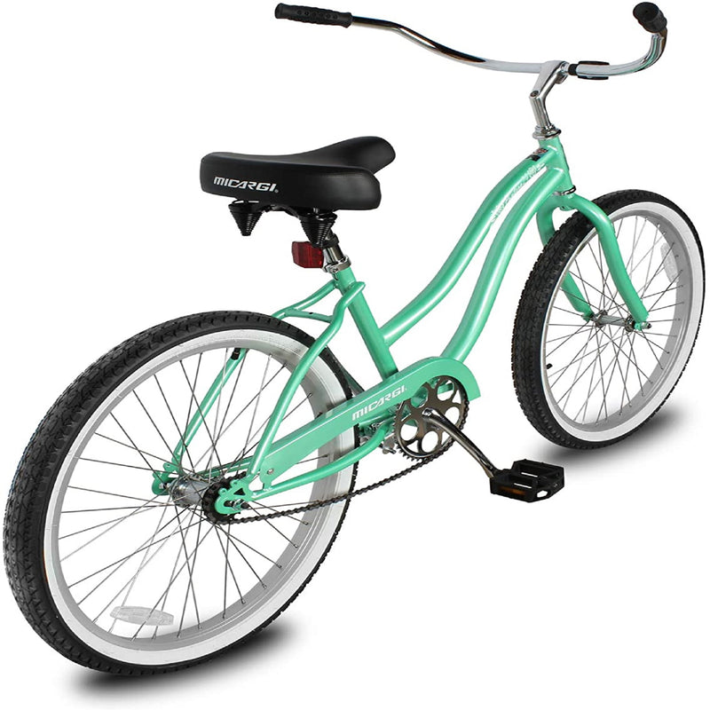 Bicycle Beach Cruiser Micargi Pantera 24" Green Rear