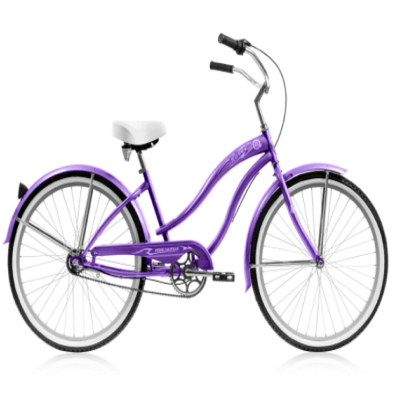 26" Micargi Women's Rover NX3 purple - side of bicycle