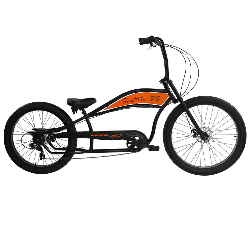 Beach Cruiser Micargi Seattle SS Black Brown Main