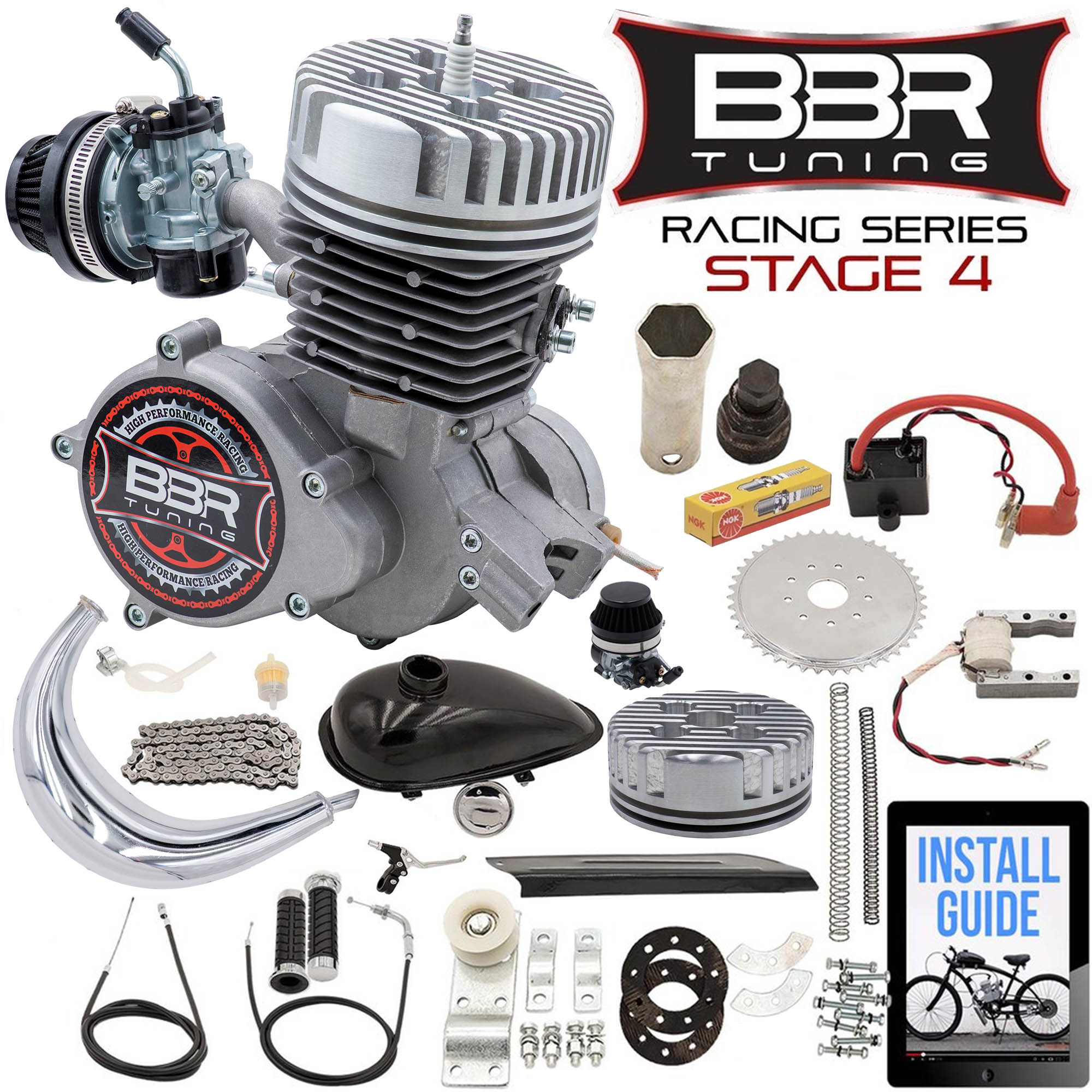 Cylinder Head Studs & Bolts Kit For 66cc 80cc Motorized Bike Engine