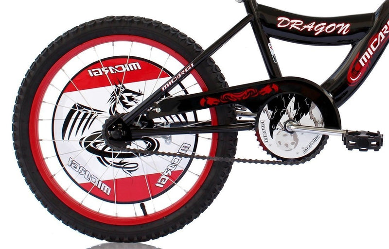 20'' Micargi Boys Dragon - black - rear wheel