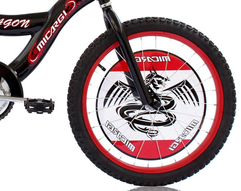 20'' Micargi Boys Dragon - black - front wheel