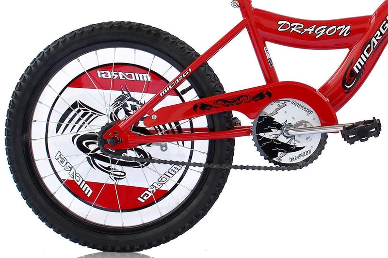 20'' Micargi Boys Dragon - red - rear wheel