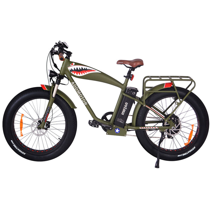 Electric Bike Addmotor M-5500 ArmyGreen Side