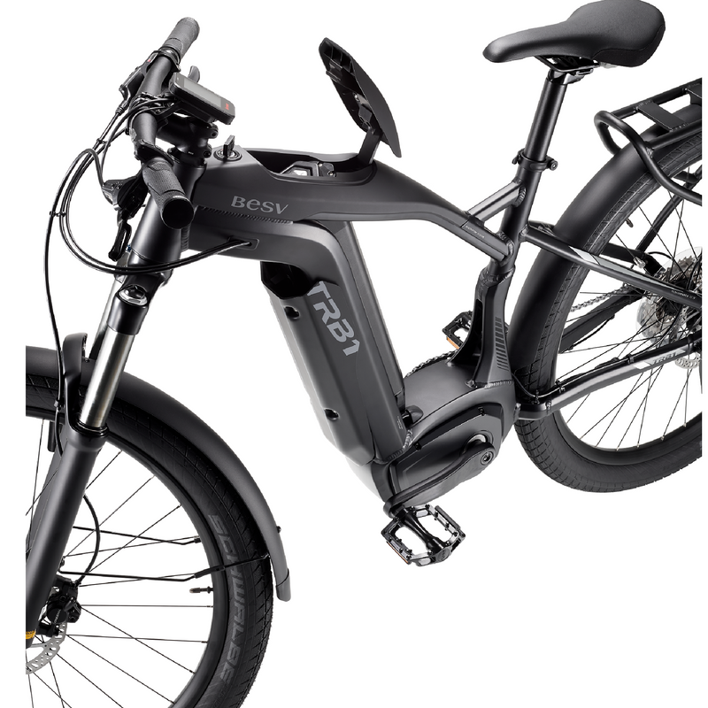 Electric Bike Besv TRB1 Urban Left Battery Top Open