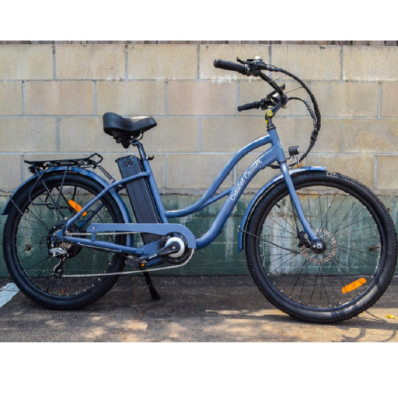 Electric Bike Coastal Cruiser 500W Classic Step Thru Blue Right