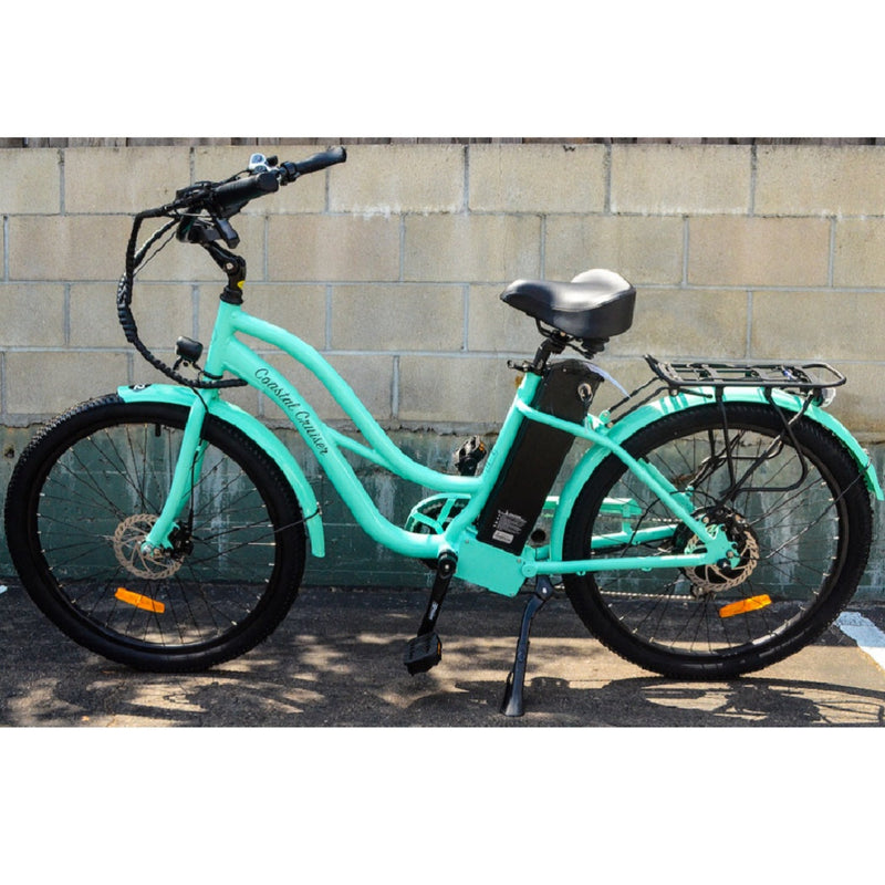 Electric Bike Coastal Cruiser 500W Classic Step Thru Turquois Left