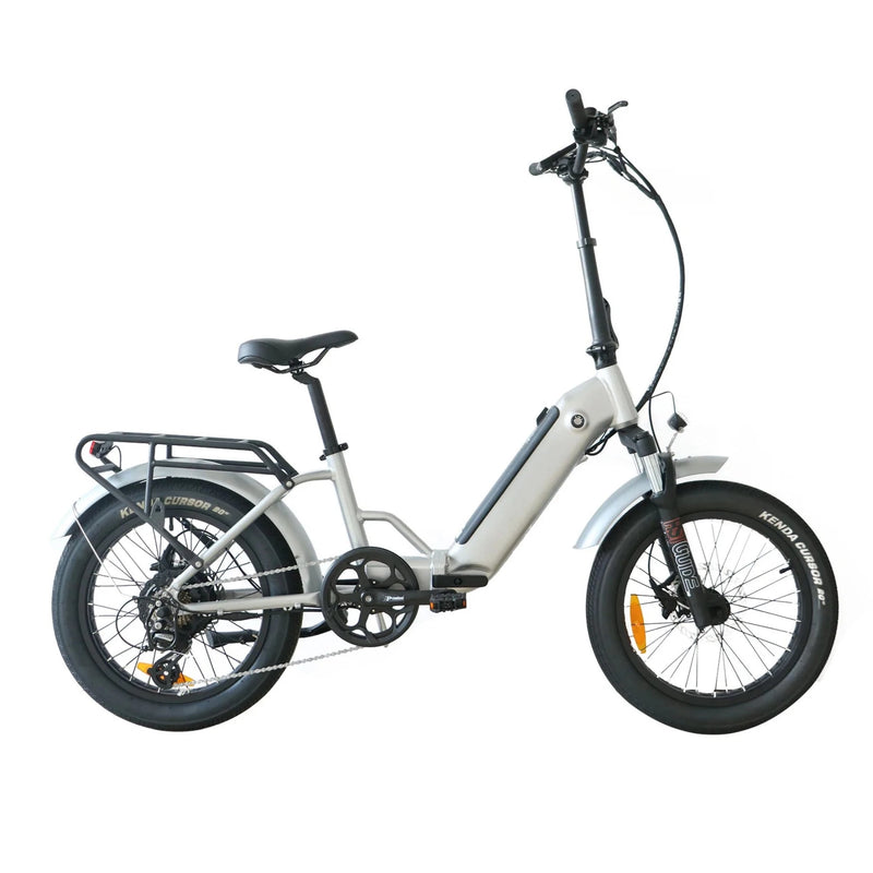 Electric Bike Coastal Cruiser 750 Folding Step-Thru Silver Right