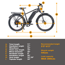 Electric Bike DWMeigi Helios Dimensions