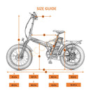 Electric Bike Ecotric Fat20 Sizes
