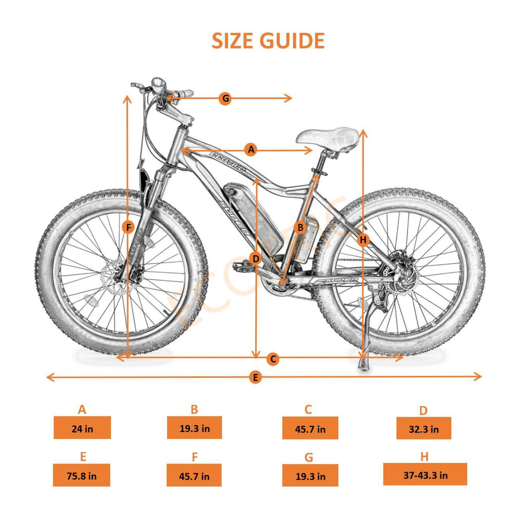 Ecotric 500W Rocket Fat Tire Beach Snow Electric Bike