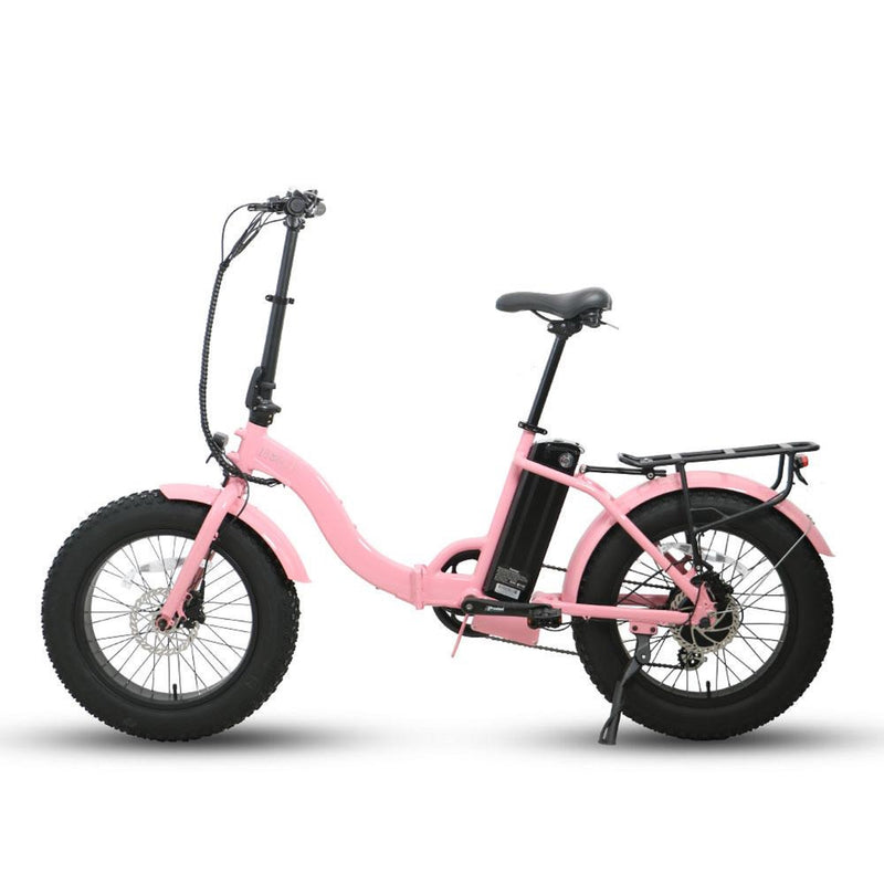 Electric Bike Eunorau Folding Step Thru Pink Main