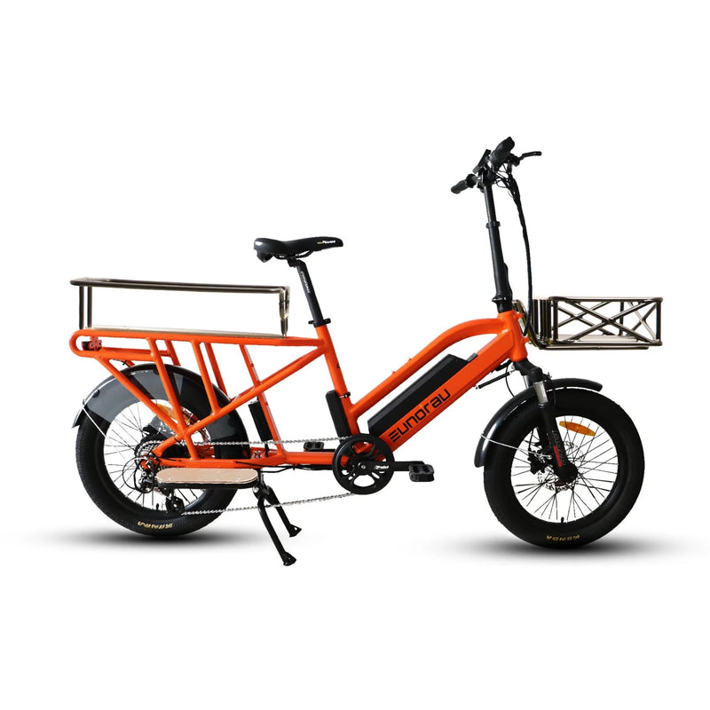 Electric Bike Eunorau G30 Orange Right With Basket