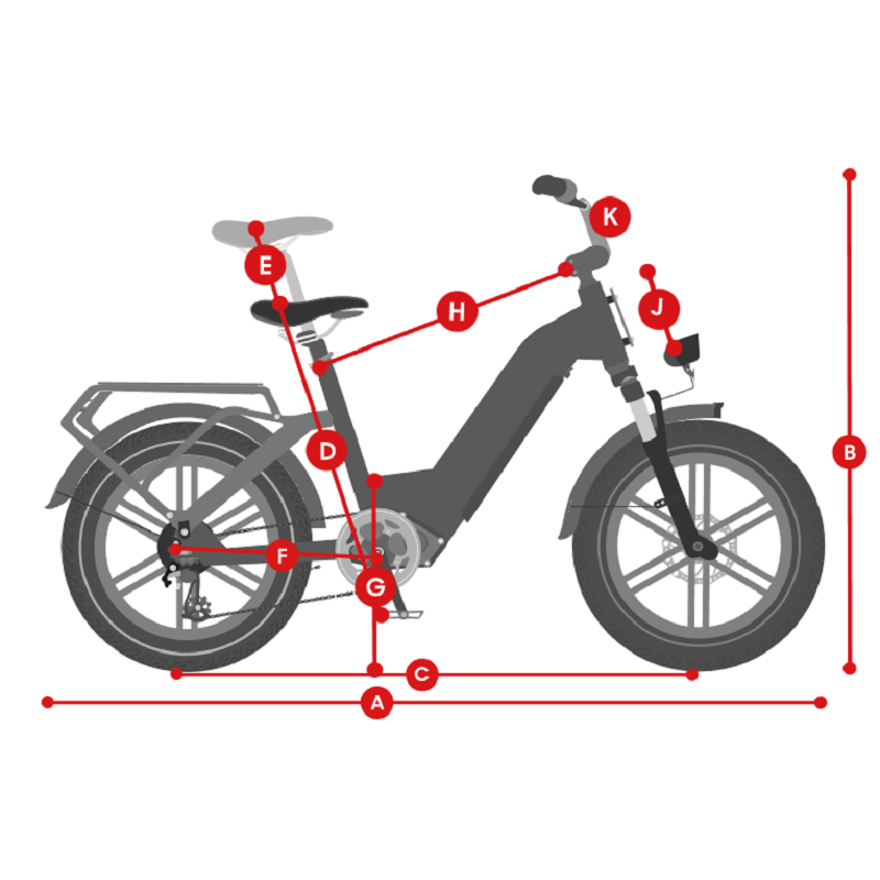 Electric Bike Himiway Big Dog Black Dimensions