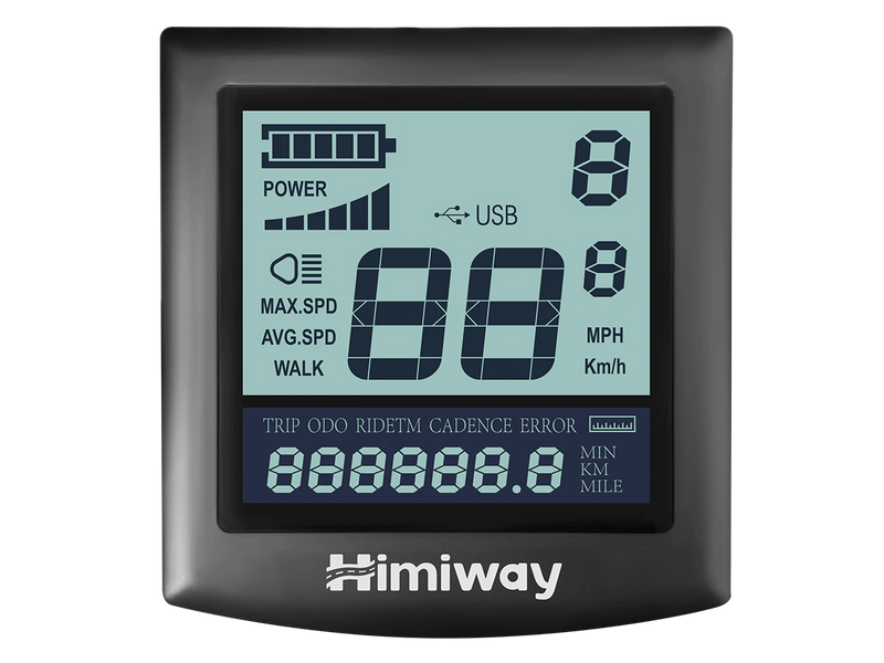 Electric Bike Himiway Cruiser Black Speedometer