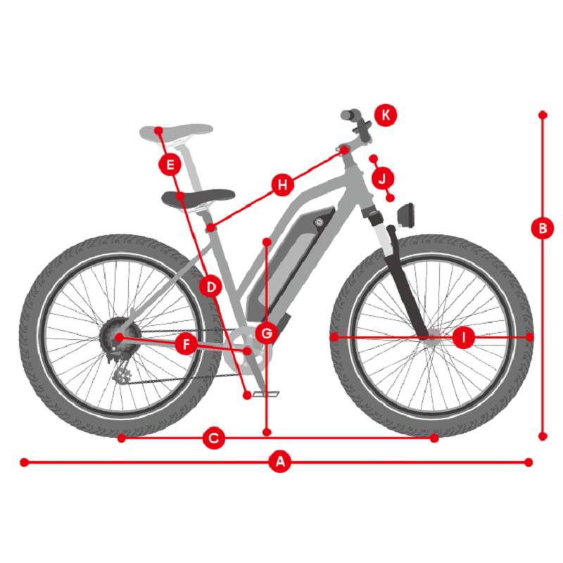 Electric Bike Himiway Cruiser Step-Thru Dimensions