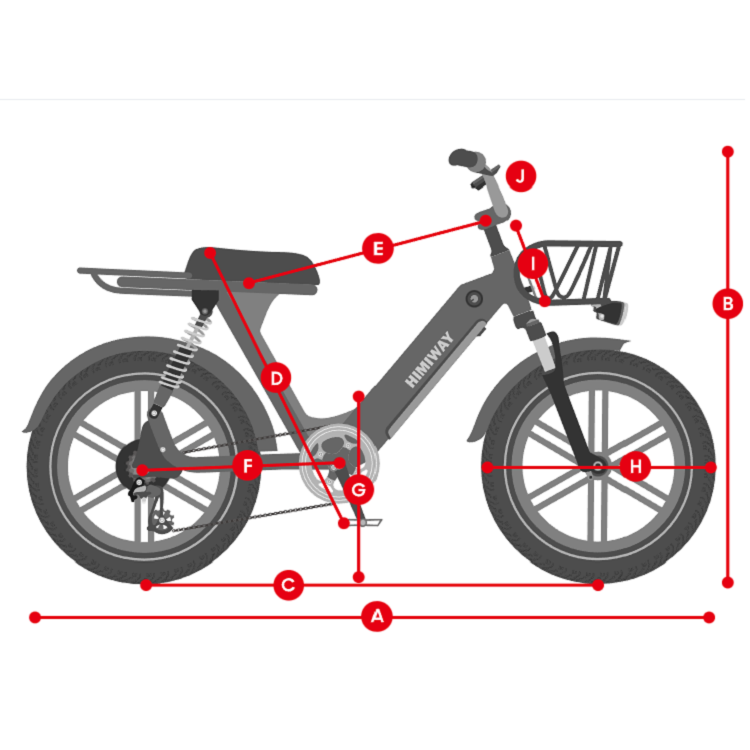 Electric Bike Himiway Escape Dimensions