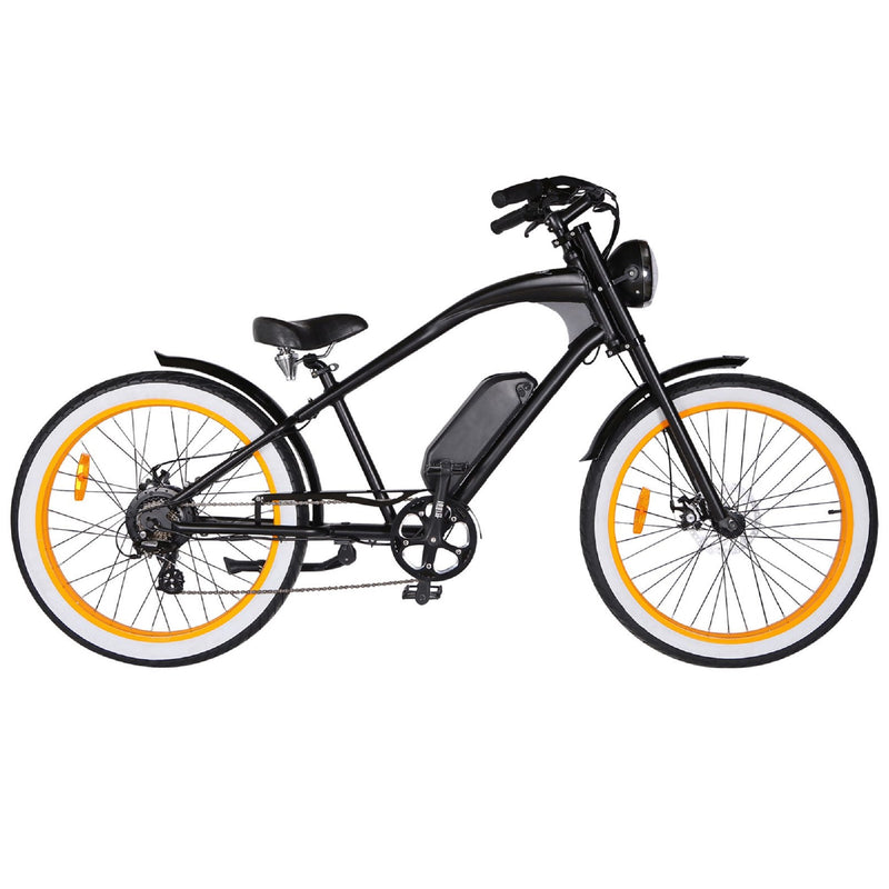 Electric Bike Michael Blast Vacay Hi Black Frame Orange Rims