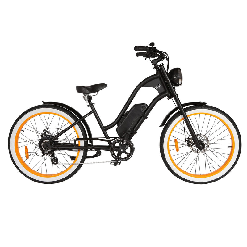 Electric Bike Michael Blast Vacay Lo Black Frame Orange Rims