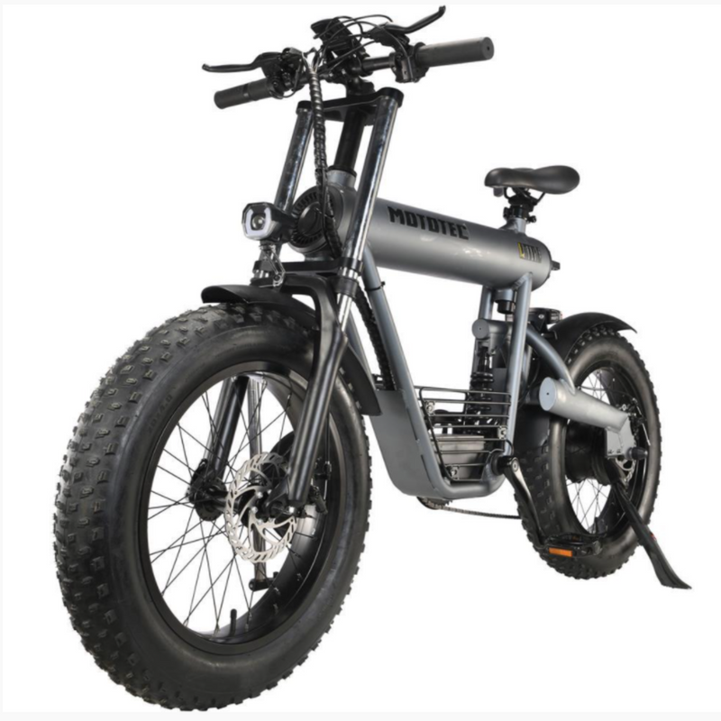 Electric Bike MotoTec Roadster Black Left Side